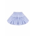 thumbnail image 4 of Forever 21 Pleated Bow Gingham Mini Skirt, Color-Blue/White, Size-S, 4 of 5