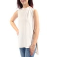 thumbnail image 3 of ALFANI Womens Ivory Sleeveless Crew Neck Hi-Lo Casual Top M, 3 of 4
