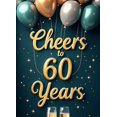 thumbnail image 4 of 60th Birthday Backdrop Banner Party Decoration Cheers to 60 Years Background Decorations Celebration Event Supplies Photography Props, 4 of 4