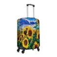 thumbnail image 3 of Easygdp Landscape With Sunflowers Print Elastic and Washable Suitcase Protective Cover with Hidden Zipper Fits 18-32 inch Luggage -X-Large, 3 of 9