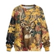 thumbnail image 3 of Garronmavis Camouflage Pullover for Women Oversized Camo Deer Crewneck Soft Daily Top Long Sleeve Pullover for Women, Size S, 3 of 6