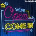 thumbnail image 2 of Glowneon We're Open Come In Neon Sign, Grand Logo Open Shop Led Sign, 2 of 5