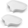 thumbnail image 1 of Jabonera de silicona con drenaje, caja de jabón para ducha, jabonera de esponja para cocina y baño, blanco, 2 uds., 1 of 5