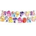 thumbnail image 2 of My Little Pony: La magia de la amistad Suministros para fiestas de cumpleaños Adornos desechables para tartas Banderas colgantes Globos Decoraciones de cumpleaños, 2 of 2