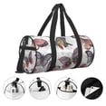thumbnail image 3 of Fotbe Vintage Butterflies Bolsa Deportiva de Lona Plegable con Estampado, Bolsa de Gimnasio con Bolsillo Seco/Húmedo, Bolsa de Viaje Ultraligera de Gran Capacidad, 3 of 6