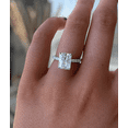 thumbnail image 4 of ESTE ORIGIN 5 Ctw Radiant Cut Moissanite Pavé Hidden Halo Ring in 18K White Gold for Women, 4 of 8