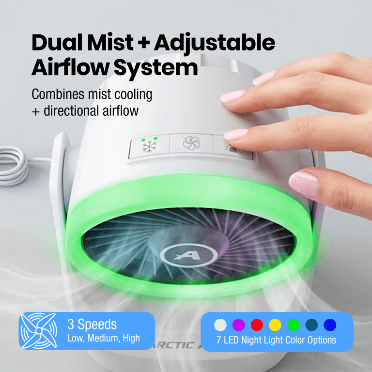 Arctic Air, Ice Jet X3 Air Cooler, White, 3 Speed Portable Cooler