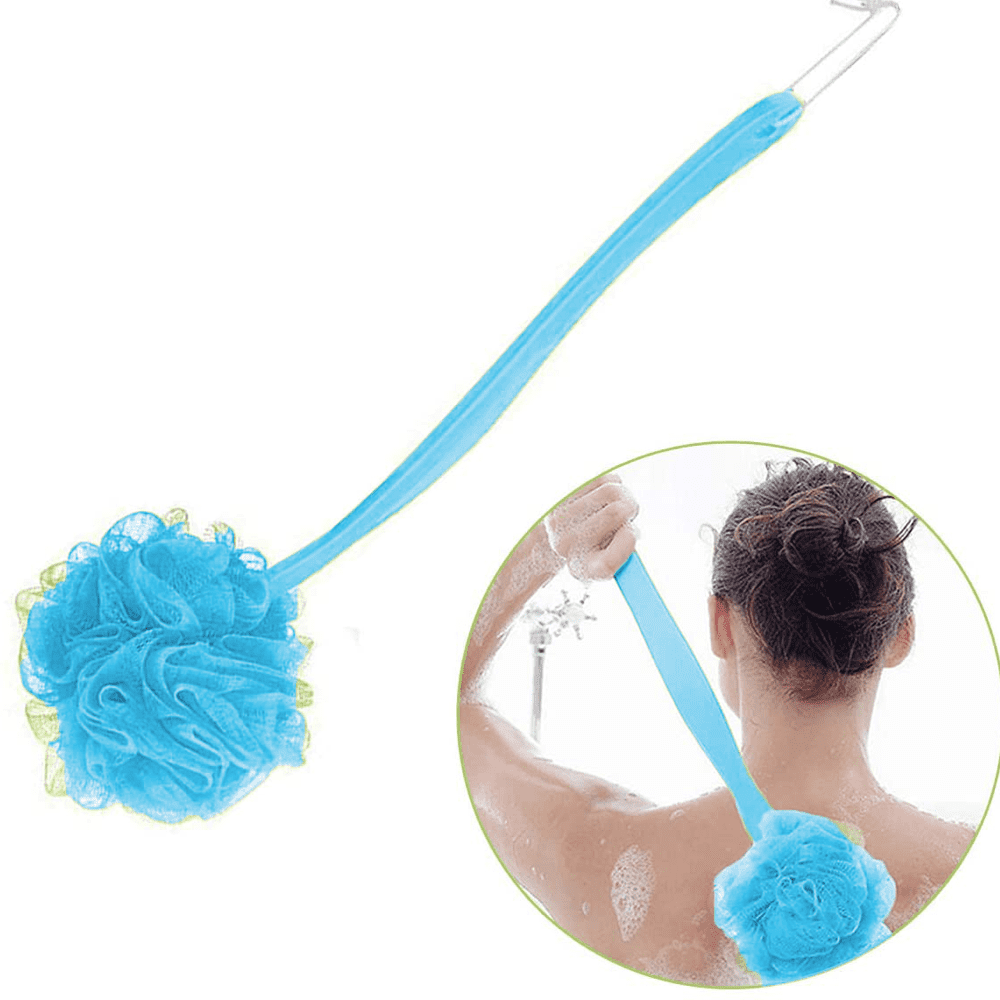 HZKAICUN Sponge Bath Brush, Shower Brush with Long Handle for Shower