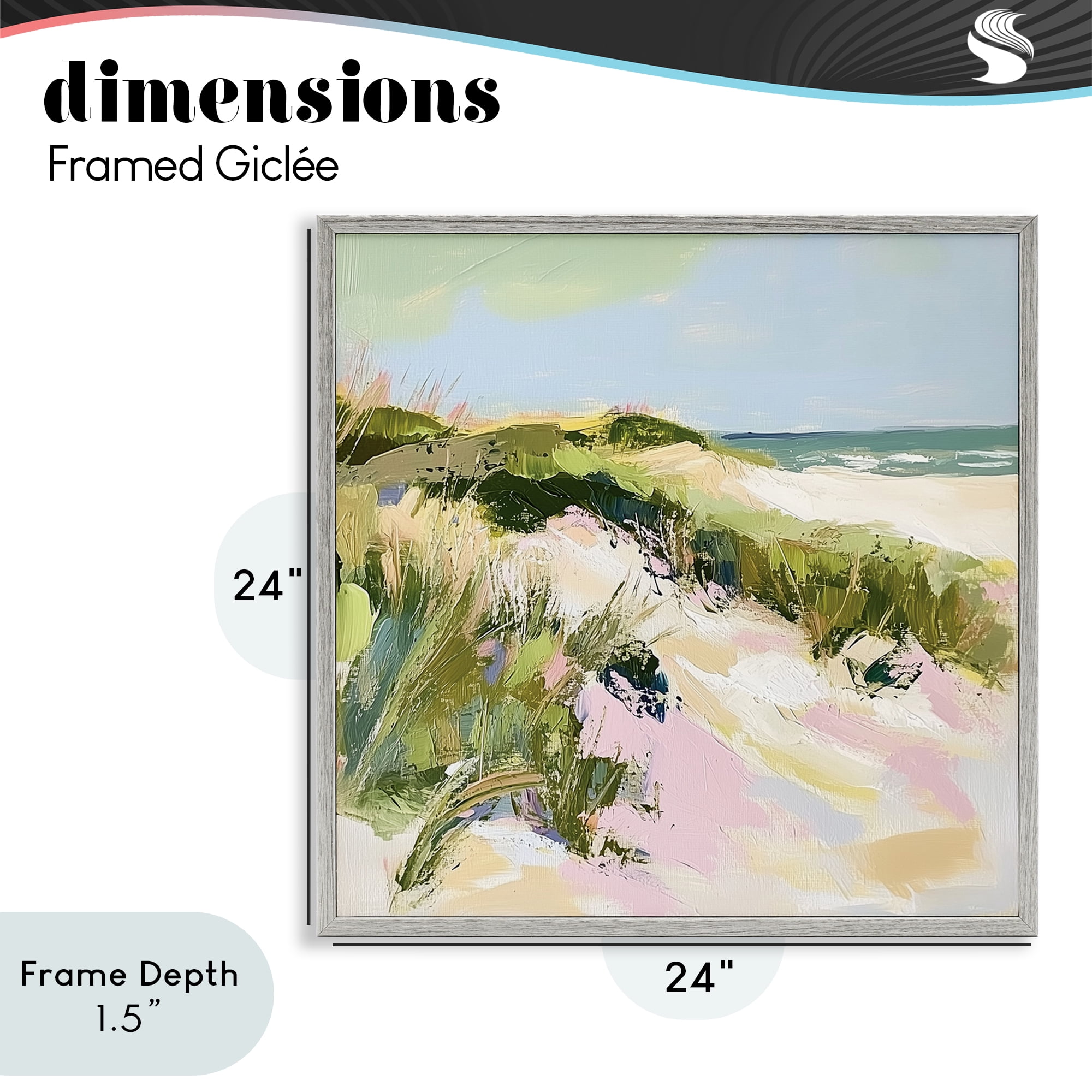 Stupell Industries Pastel Coastal Dunes at Sunrise Gray Framed Giclee Art, design by Heidi Kuntz