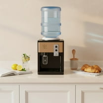 10.6*9.44 Top Loading Hot Cold Water Dispenser Freestanding Cooler 5 Gallon Home Office Champagne Gold Black