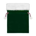 thumbnail image 1 of Bolsa de regalo con cordón para Navidad, suministros para fiestas, bolsa organizadora para saco de Papá Noel Verde 30x40cm, 1 of 8