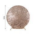 thumbnail image 3 of Efavormart Sparkly Rose Gold Big Payette Sequin Backdrop Stand Cover for Round Wedding Arch - 7.5ft, 3 of 5
