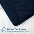 thumbnail image 6 of D.N.G. BEDDINGS 1 Piece Luxury Wavy Stitching Comforter Super Soft, All Season, 800 Thread Count, 100% Egyptian Cotton, With 6 Corner Tabs, Oversized Super King Size Navy Color, 6 of 6