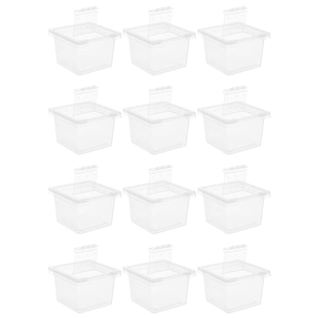 LEORX Feeding Box for Reptile Transparent PP 12Pcs