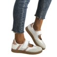 thumbnail image 4 of Womens Fashion Sneakers Mary Jane Casual Shoes Hook and Loop Lace Trim Walking Flats Soft Gum Sole Retro Tennis Shoes Low Top, 4 of 8