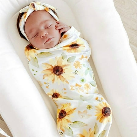 

RKSTN Newborn Baby Cocoons Sleeping Bag with Matching Knotted Bow Headband Swaddle Swaddle Blanket Baby Essentials Lightning Deals of Today - Summer Savings Clearance on Clearance