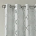 thumbnail image 2 of Geometric Pattern 50x84 Eden Fretwork Burnout Sheer Curtain for Adults in Gray for Indoor Spaces, 2 of 5