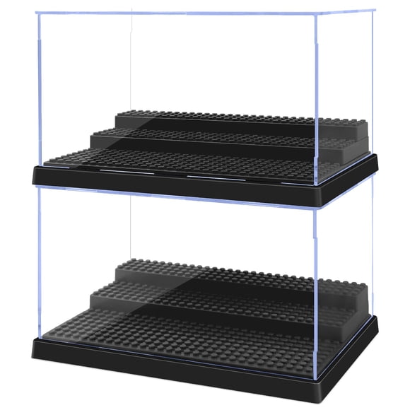 Estuches expositores Pokiiulk para minifiguras con 3 soportes, paquete de 2