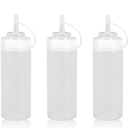 

Mouind 3-Pack Condiment Squeeze Bottle Squeeze Condiment Bottle Multipurpose Condiment Bottle Reusable Plastic Container With Lid Suitable For Sauce BBQ Dressing Paint Workshop