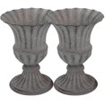 thumbnail image 1 of 2pcs Decorative Graveyard Flower Pot Urn Planter Iron Flower Vase Exquisite Memorial Vase, 1 of 2