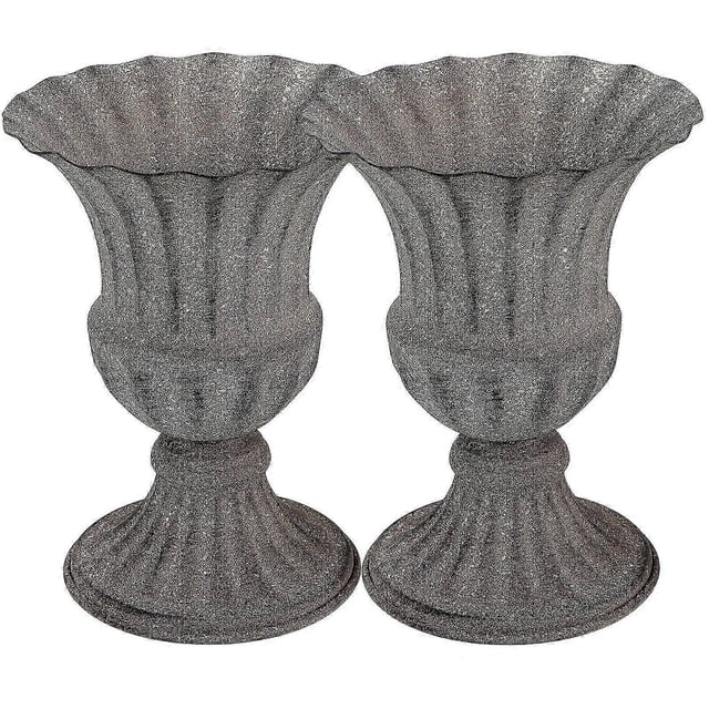 2pcs Decorative Graveyard Flower Pot Urn Planter Iron Flower Vase Exquisite Memorial Vase