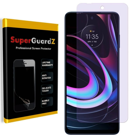 [2-PACK] For Motorola Edge (2021) - SuperGuardZ Anti Blue Light [Eye Protection] PET Film Screen Protector, Anti-Scratch, Anti-Bubble