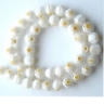 - 8mm Millefiori Beads - Glass Millifiori Glass Lampwork Beads (M5) White Single Flower