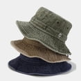 thumbnail image 5 of Sombreros de pesca/sombrero boonie/sombreros de cubo/gorra de safari/para camping, pesca, turismo, jardinería, playa, piscina, parque, sombrero para el sol para hombres/mujeres, caqui Feliz Sencillez, 5 of 5