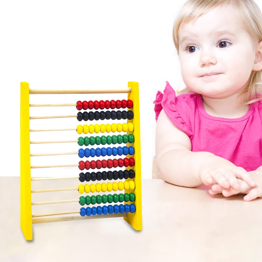 Ábaco De Madera Con Cuentas Multicolor – Juguete Educativo Para Contar Y Motricidad – Ideal Para Preescolar