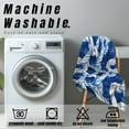 thumbnail image 5 of Nautical Rope Blanket - Soft Fleece Throw with Blue and White Rope Design - Perfect for Coastal Decor, Beach Houses, and Nautical Themes - 60x80 Inches, 5 of 6