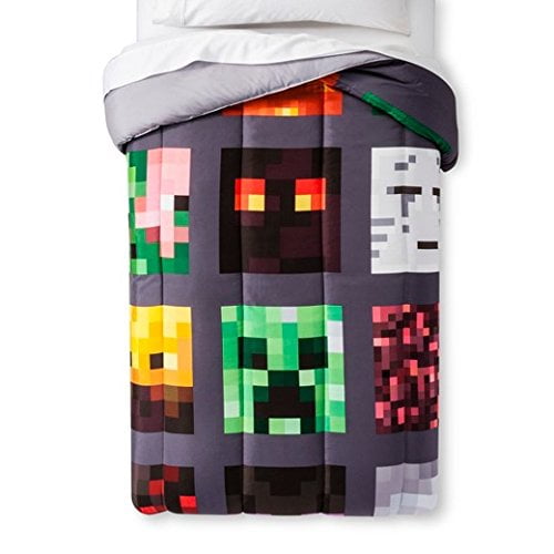 Minecraft Good Vs Evil Reversible Twin Comforter Walmart Com Walmart Com