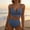 Gray, variant on Women's U-Wire Cutout Bikini Sets High Waisted Textured Modest Tummy Control Two Piece Swimsuits for Beach