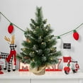 thumbnail image 5 of Mayhihi 2FT Pre-Lit Small Christmas Tree with Pine Cone, Pine Needles & PVC Branches, Burlap Base, 5 of 6