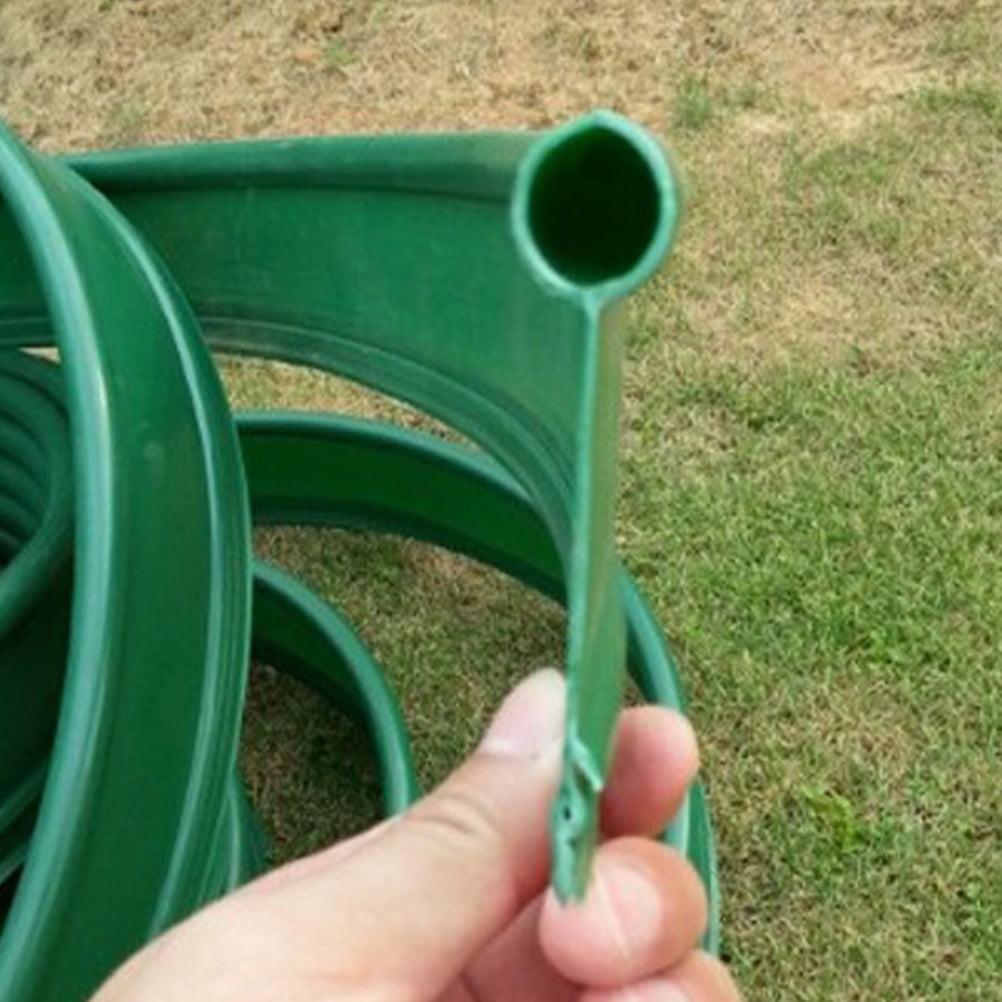 TABLZONE Green Plastic Garden Edging Fence for Lawn Borders, Yard Landscaping, Outdoor Garden Decoration and Design