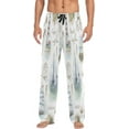 thumbnail image 2 of FREEAMG Travel Landscape Pattern Pajama Pants for Men, Men's Separate Bottoms, Pure Cotton Comfortable Lounge Pants?523?, 2 of 7