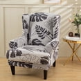 thumbnail image 4 of YOPTOP Chair Covers Slipcovers Stretch Wing Chair Covers Slipcovers Wingback Sofa Covers Armchair Covers Furniture Protector For Wingback Chair,coolestgreystripes, 4 of 5