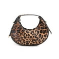 thumbnail image 2 of Deago Women's Leopard Print Handbag Cheetah Top Handle Clutch Purses Mini Zip Tote Hobo Bag (Brown), 2 of 9