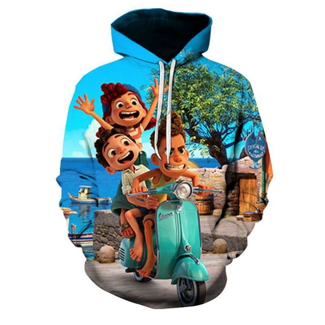 Chandails en Molleton à Capuche pour Hommes avec Impression Numérique, Adulte, Luca, Dessin Animé, Hip Hop, chandail-Over pour Femmes