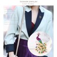 thumbnail image 4 of Broche nuevo pavo real broche mujer animal goteo aceite ramillete étnico feng shui taladro ramillete broche accesorios JAMW Sencillez, 4 of 5
