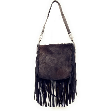 Texas West - Handcrafted Genuine Leather Western Cowhide Womens Fringe ...