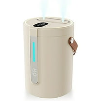 Dual Mist Humidifier with Night Light - 2.5L Large Capacity Desktop Household Quiet Humidifier, Beige Portable Design