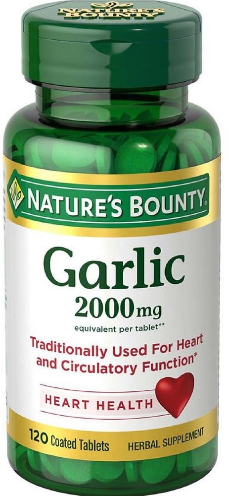 Nature's Bounty Garlic 2000mg, Tablets 120 ea (Pack of 3)