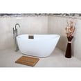 thumbnail image 4 of Kingston Brass VTRS592928 59" Acrylic Oval Single Slipper Freestanding Tub with Drain, Glossy White, 4 of 10