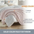 thumbnail image 3 of Swift Home Oversized 60" x 70" Extra-Fluffy High Pile Cotton Candy Soft Faux Fur Throw Blanket, 3 of 6