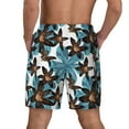 thumbnail image 3 of Kdxio Lilies Flowers Print Men's Swim Trunks with Compression Liner 7 Inch Inseam Quick Dry Swim Shorts, 3 of 7