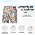 thumbnail image 4 of Kdxio Trendy Floral Design Print Men'S Swim Trunks With Compression Liner 7 Inch Inseam Quick Dry Swim Shorts, 4 of 7