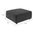 thumbnail image 5 of Suri 35 Inch Ottoman- Soft Boucle Fabric- Horizontal Stitching- Gray, 5 of 5