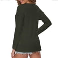 thumbnail image 2 of Women's Waffle Knit Tunic Tops Loose Long Sleeve Button Up V Neck Henley Shirts, 2 of 2