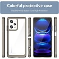 thumbnail image 6 of Case for Xiaomi Redmi Note 12 Pro Phone Case Slim Dropproof [Defend from Drop/Scratch/Slip/Fingerprint] Clear Acrylic Hard Back Soft TPU Bumper Hybrid Phone Cover for Redmi Note 12 Pro-Crystal Black, 6 of 16
