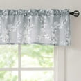 thumbnail image 2 of Decoultimatex Green Window Valance Curtains for Living Room White Floral Print on Canvas Kitchen Valance for Bathroom Basement Window Top Botanical Blossom 54” W x 15" L 1 Panel, 2 of 4